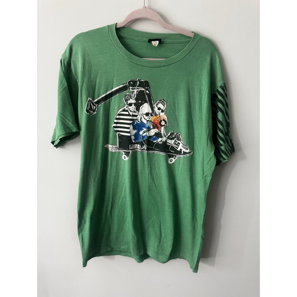 VTG  Y2k Volcom T Shirt Mens Large Green  Skater‎ Grunge Skateboard Tee 00s 90s